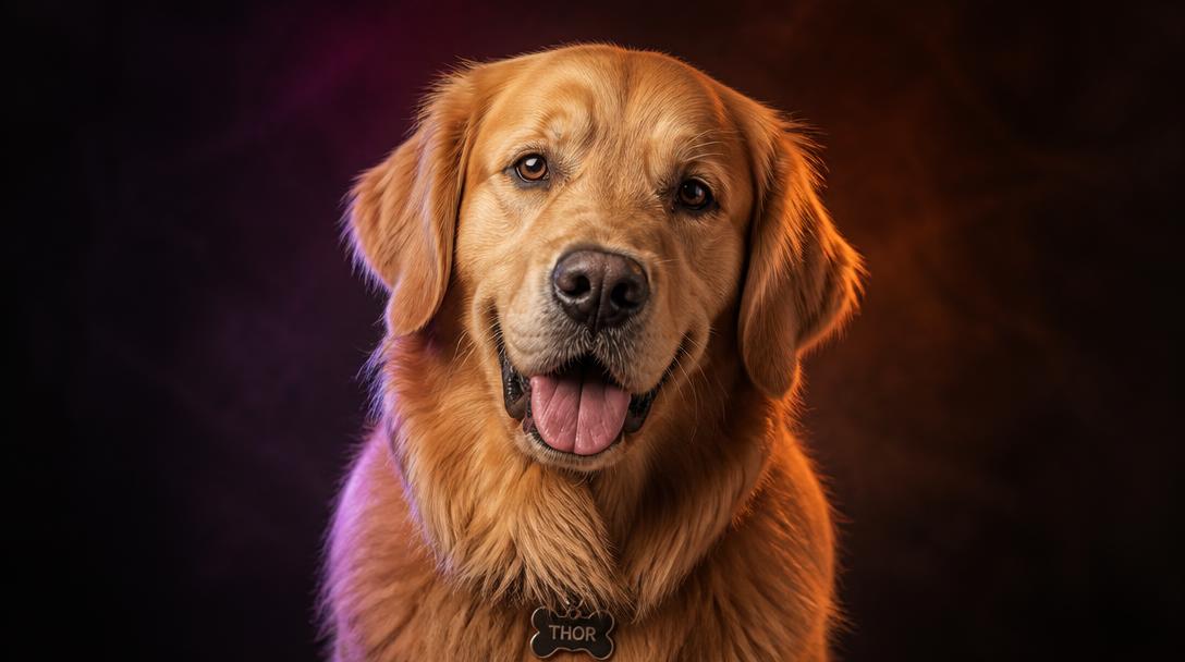 Cachorro feliz no perfil do MiPet